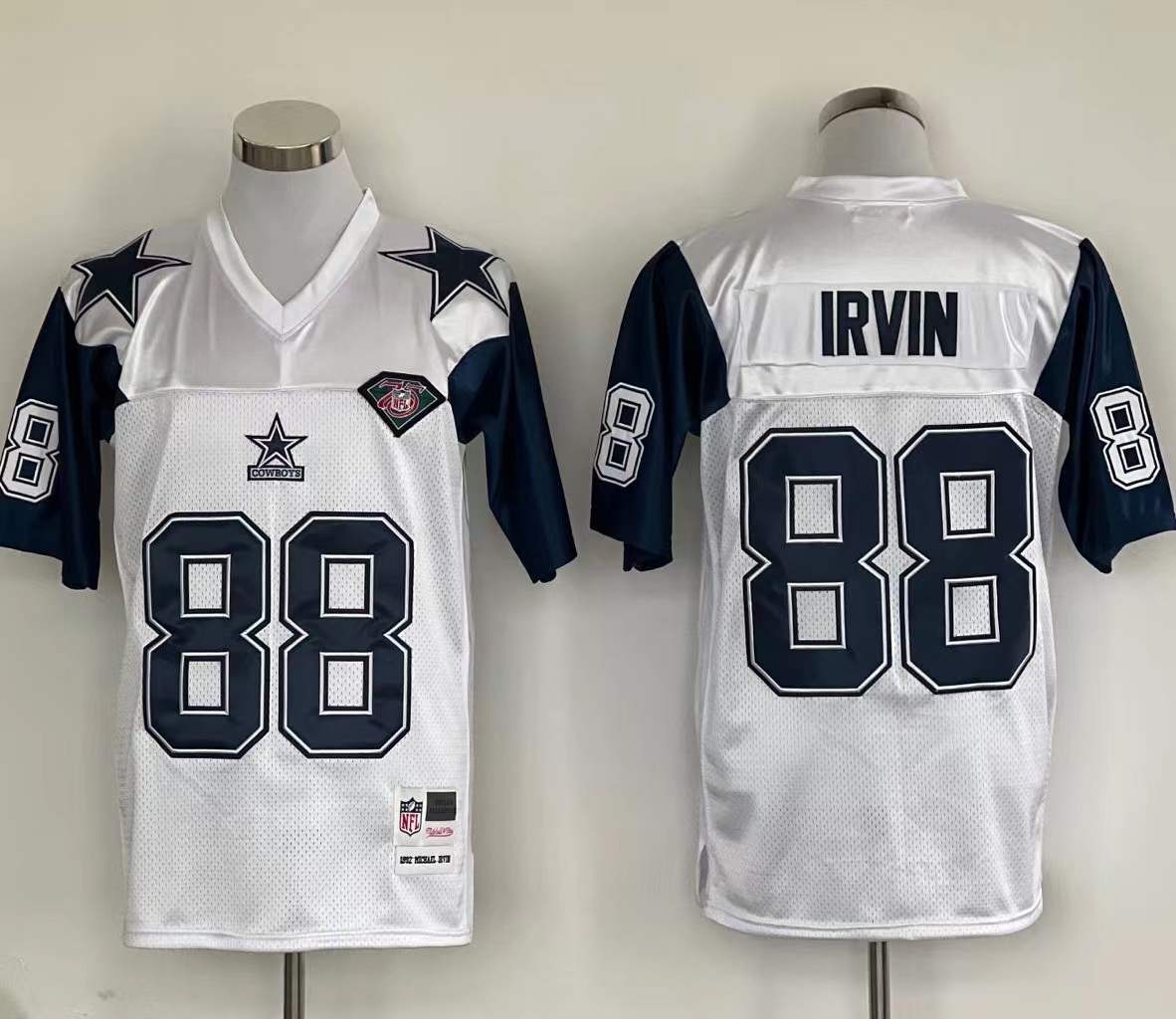 Men's Dallas Cowboys Michael Irvin Mitchell & Ness White Legacy Replica jersey