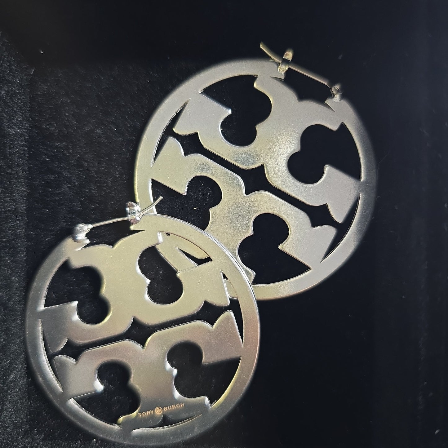 Bold Large- 5CM Silver TB Hoop Earrings for a Statement Look