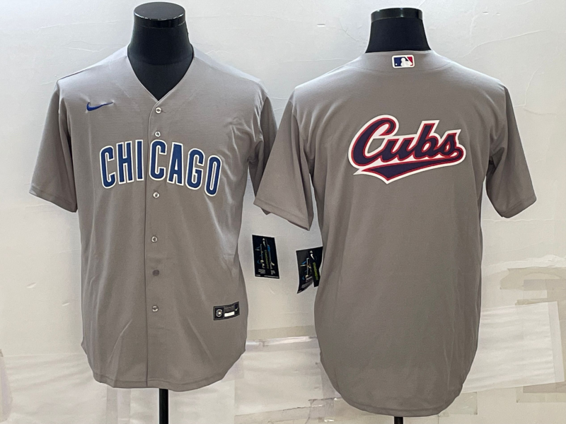 Men's Chicago Cubs Gray Road Replica Team jersey
