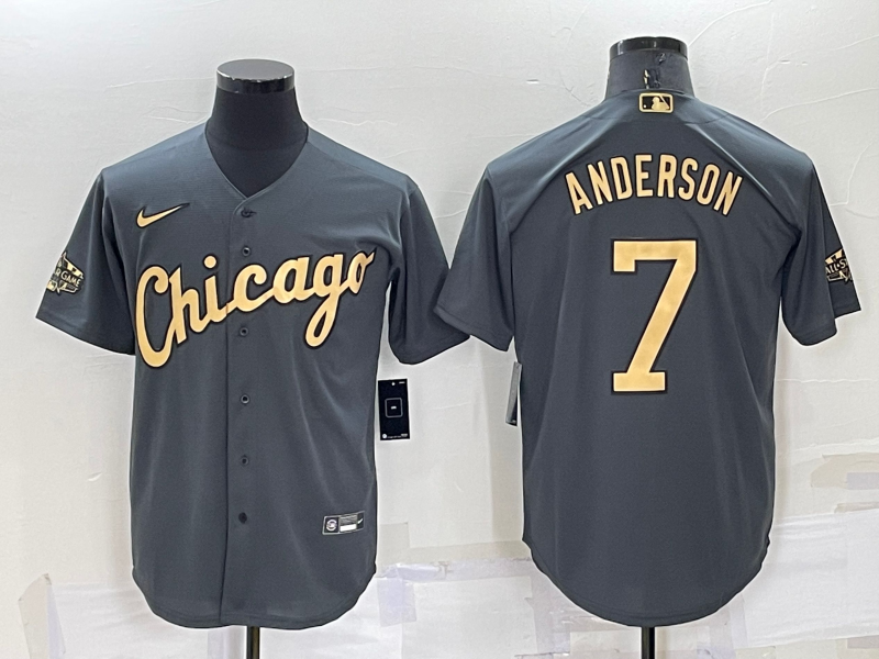 Men's Chicago White Sox Tim Anderson #7 Gray Replica Player jersey