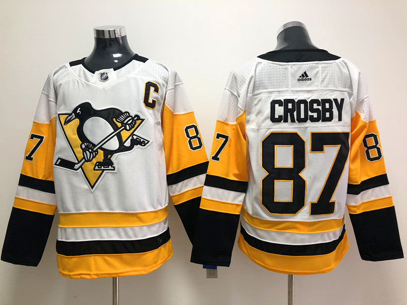 Men's Pittsburgh Penguins sidney crosby #87 White Player jersey