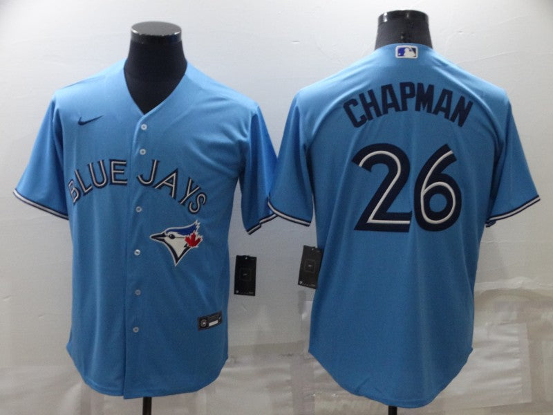 Men's Toronto Blue Jays Matt Chapman #26 Light Blue Replica Baseball jersey