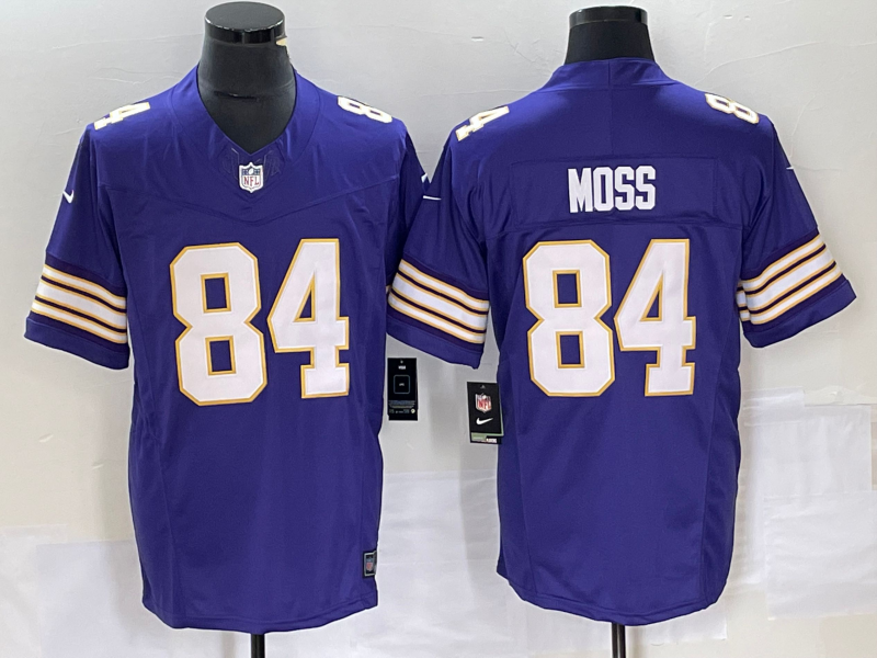 Men's Minnesota Vikings Randy Moss #84 Purple Classic Player jersey