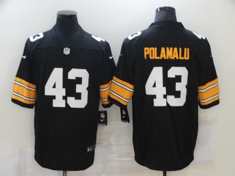 Men's Pittsburgh Steelers Troy Polamalu #43 Black Player Game jersey