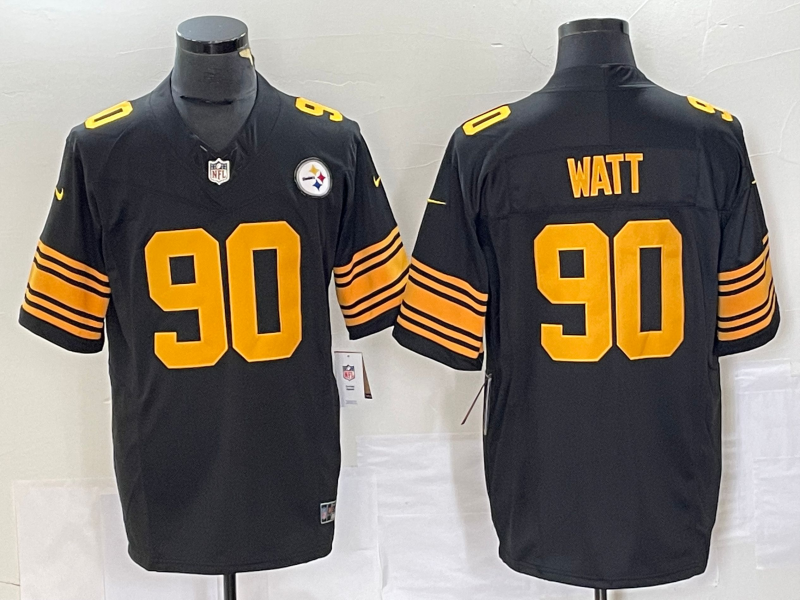 Men's Pittsburgh Steelers T.J. Watt #90 Black Alternate Legend jersey