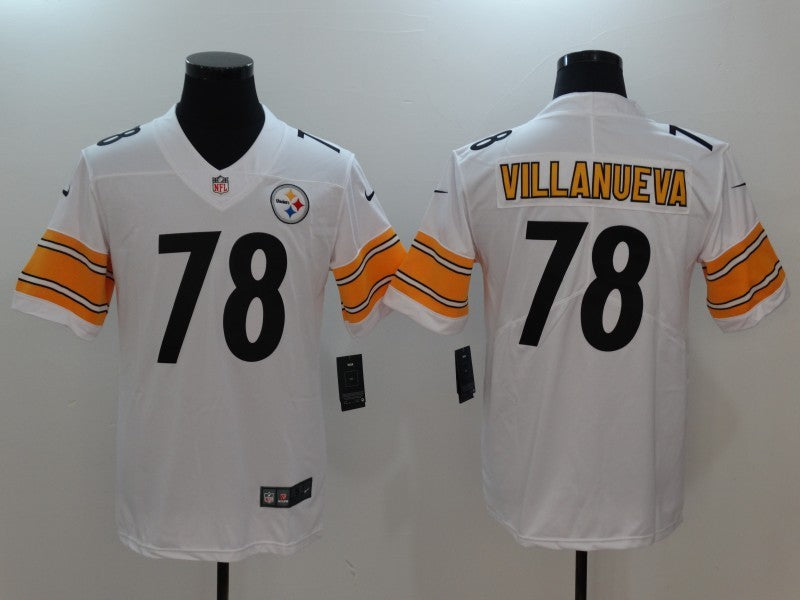 Men's Pittsburgh Steelers Alejandro Villanueva #78 White Game jersey