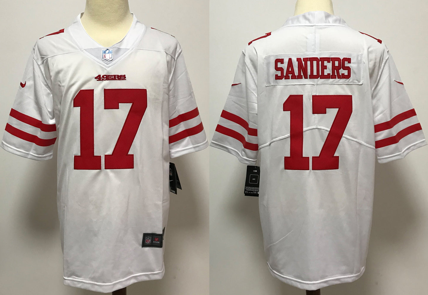 Men's San Francisco 49ers Emmanuel Sanders #17 White Game jersey