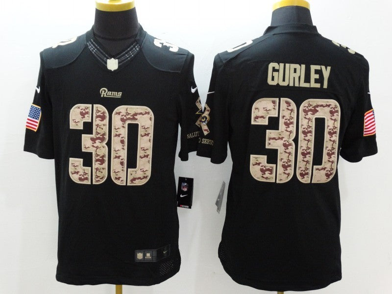 Men's Los Angeles Rams Todd Gurley #30 Black Game jersey