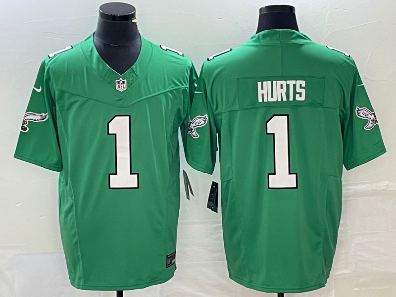 Men's Philadelphia Eagles Jalen Hurts #1 Kelly Green Player jersey