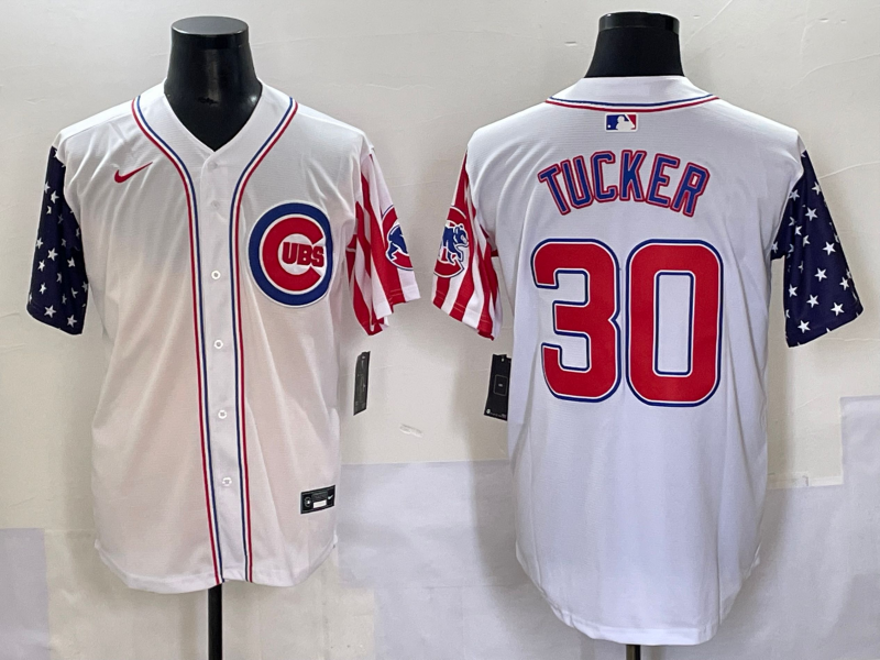 Men's Chicago Cubs Kyle Tucker #30 White Limited Player Jersey