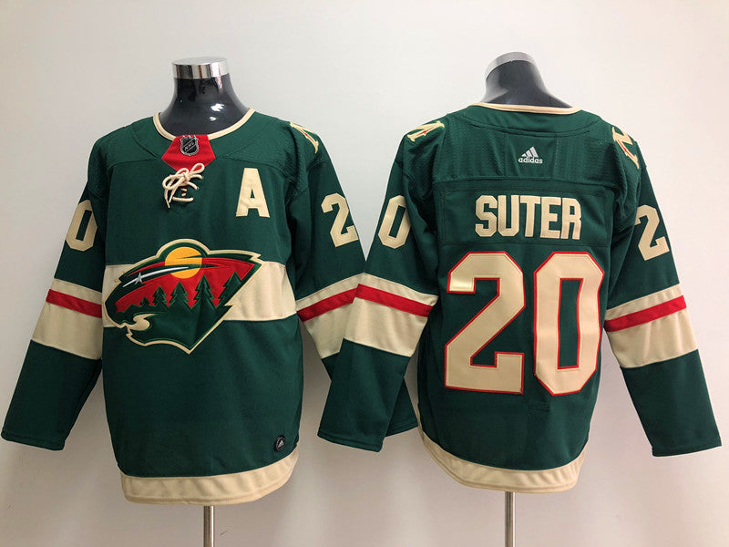 Men's Minnesota Wild Ryan Suter #20 Green Home Breakaway Player jersey
