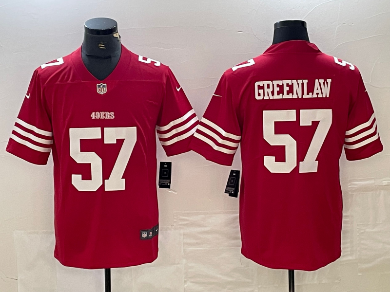 Men's San Francisco 49ers Dre Greenlaw #57 Scarlet Game Player jersey