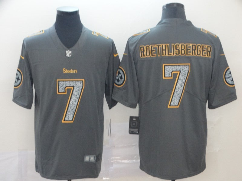 Men's Pittsburgh Steelers Ben Roethlisberger #7 Gray Game jersey