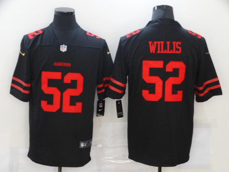 Men's San Francisco 49ers Patrick Willis #52 Black Game jersey
