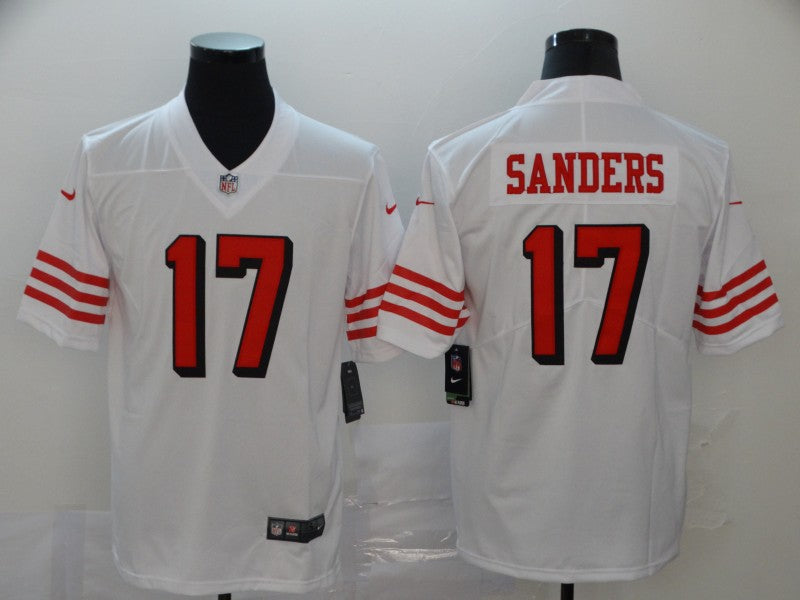 Men's San Francisco 49ers Emmanuel Sanders #17 White Game Player jersey