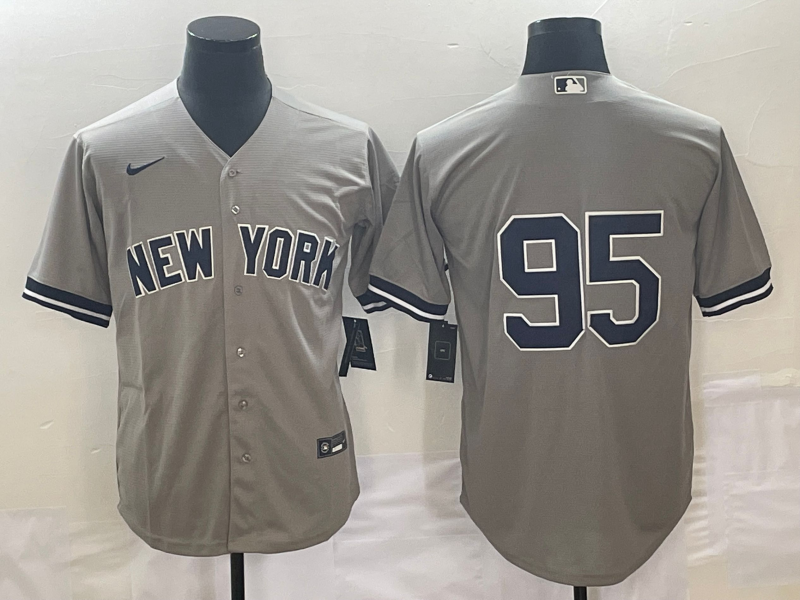 Men's New York Yankees Oswaldo Cabrera #95 Gray Replica Player Name jersey