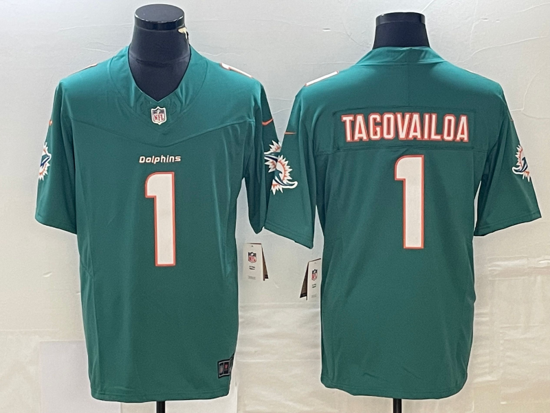 Men's Miami Dolphins Tua Tagovailoa #1 Green Aqua Legend jersey