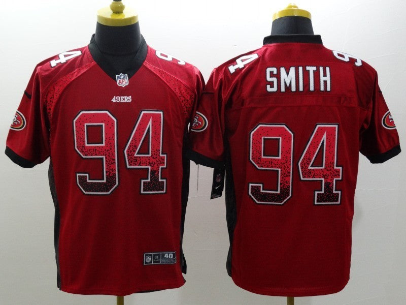 Men's San Francisco 49ers Justin Smith #94 Red Game jersey