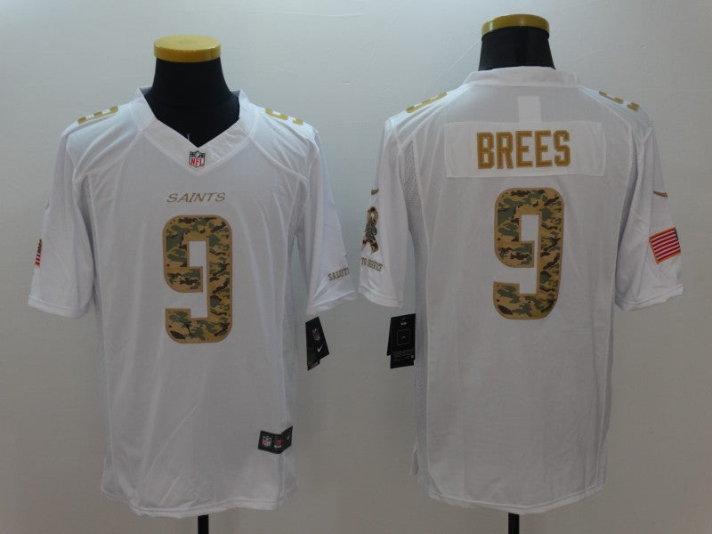 Men's New Orleans Saints #9 Drew Brees White Game jersey