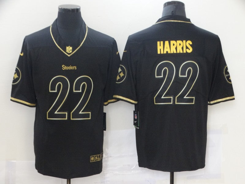 Men's Pittsburgh Steelers Najee Harris #22 Black Game Player jersey