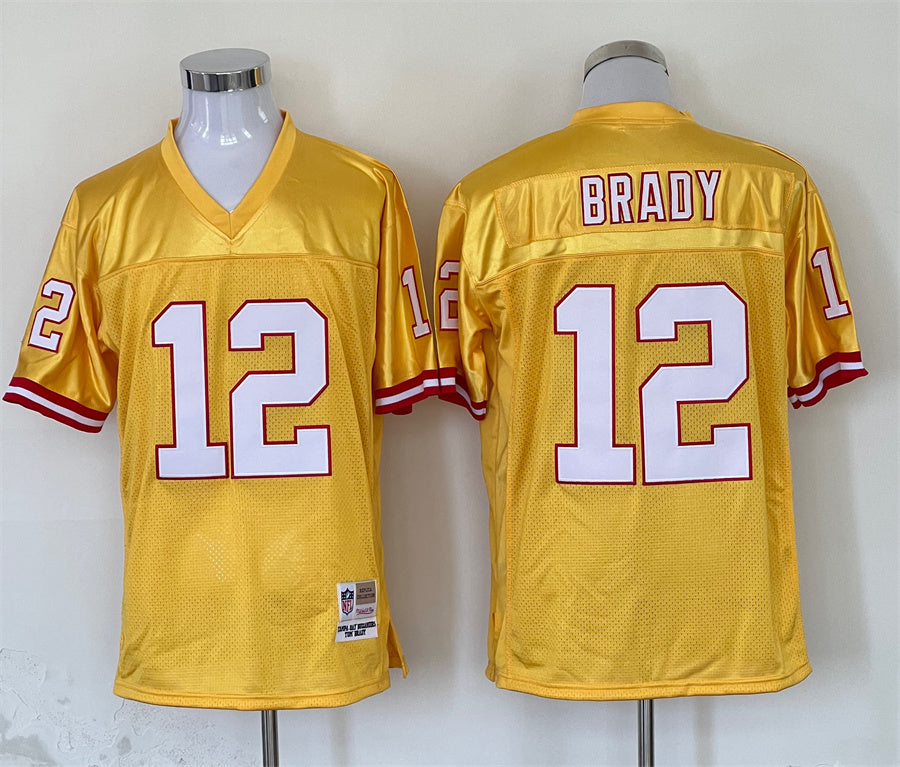 Men's Tampa Bay Buccaneers Tom Brady Mitchell & Ness Yellow Legacy Replica jersey