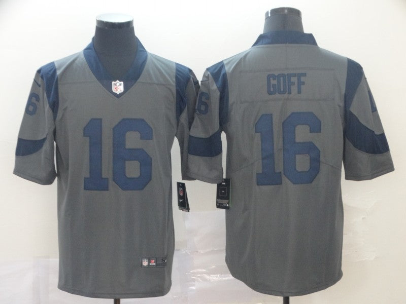 Men's Los Angeles Rams Jared Goff #16 Gray Inverted Legend jersey