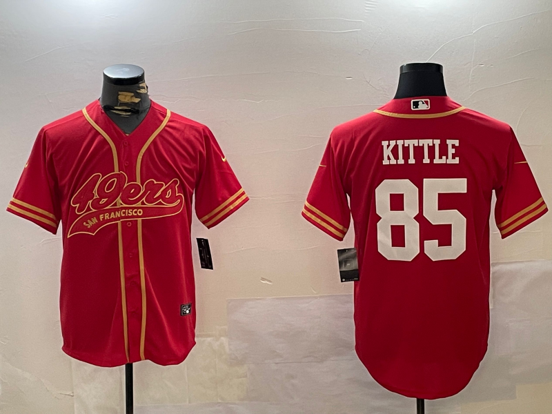 Men's San Francisco 49ers George Kittle #85 Scarlet Team Game jersey