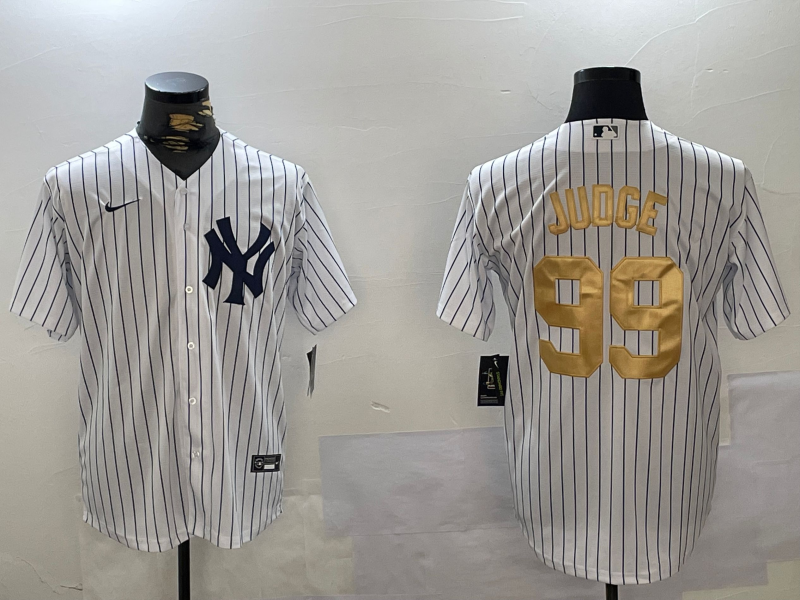 Men's New York Yankees Aaron Judge #99 White Player Game jersey
