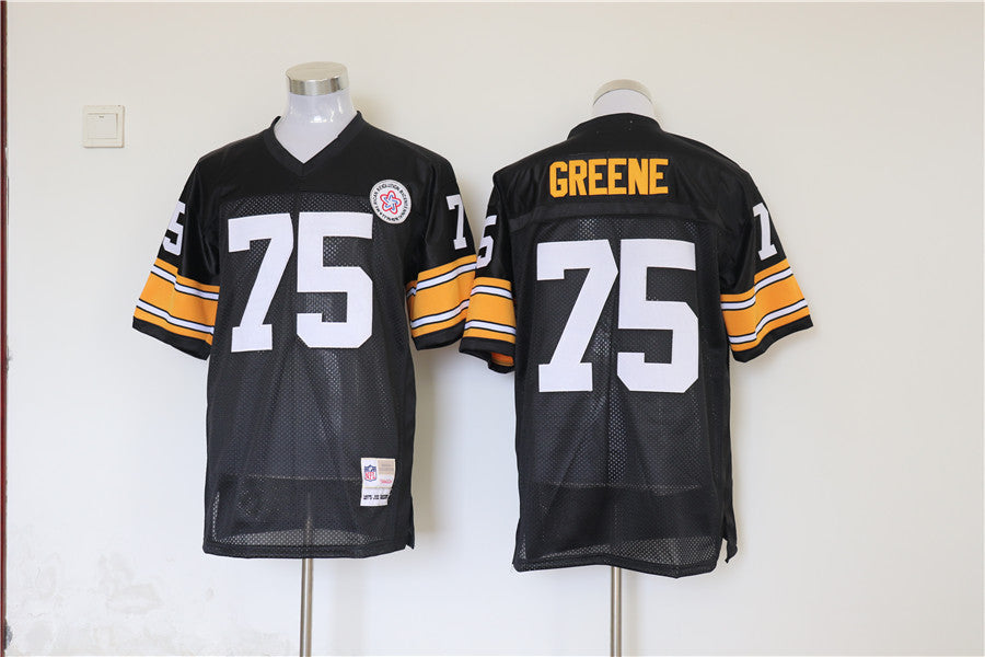 Men's Pittsburgh Steelers Joe Greene Mitchell & Ness Black Legacy Replica jersey