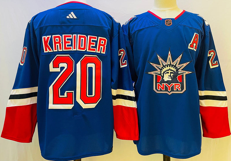 Men's New York Rangers Chris Kreider #20 Blue Player jersey