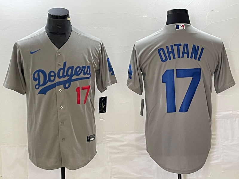 Men's Los Angeles Dodgers Shohei Ohtani #17 Gray Replica Player jersey