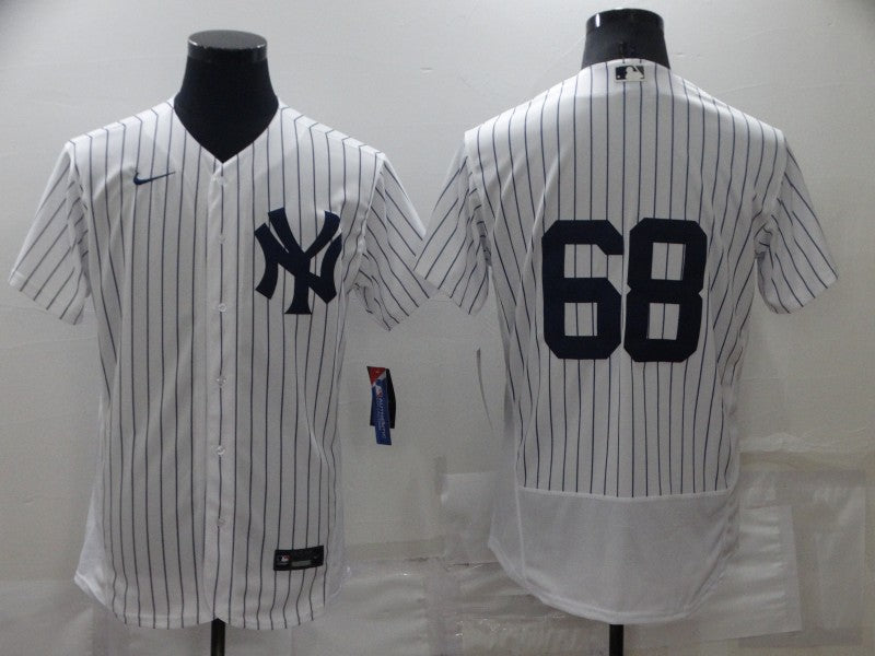 Men's New York Yankees Dellin Betances #68 White Replica Player Name jersey