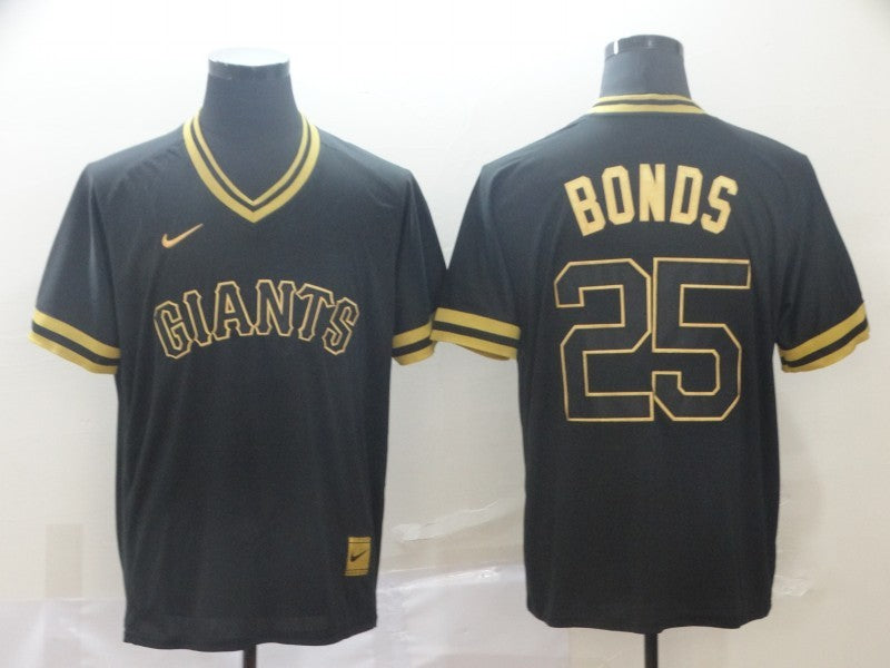 Men's San Francisco Giants Barry Bonds #25 Black Fashion Stitched jersey