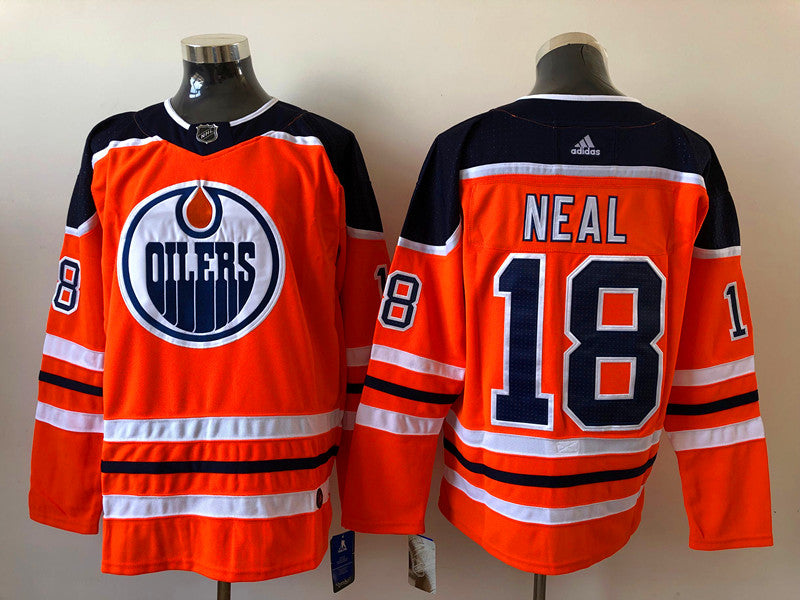 Men's Edmonton Oilers James Neal #18 Orange Breakaway Player jersey