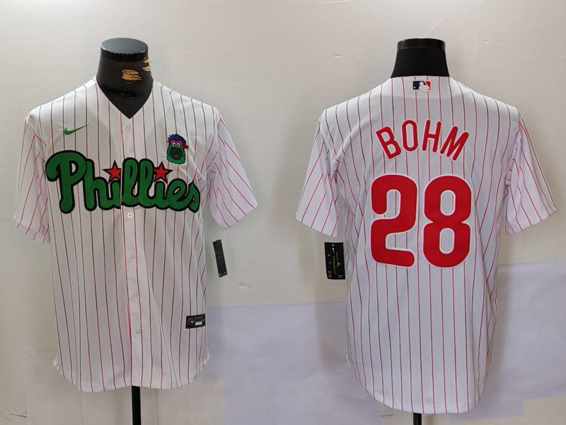 Men's Philadelphia Phillies Alec Bohm #28 White Limited Player jersey