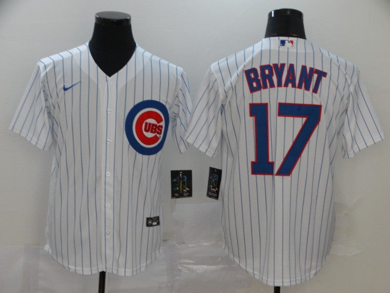 Men's Chicago Cubs Kris Bryant #17 White Replica Baseball jersey