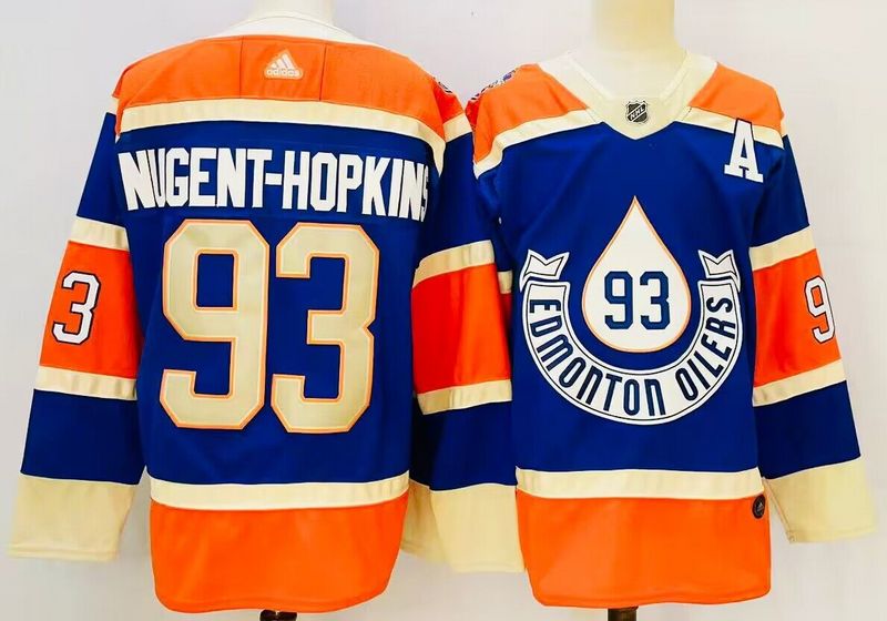 Men's Edmonton Oilers Nugent-Hopkins #93 Blue Player Game jersey