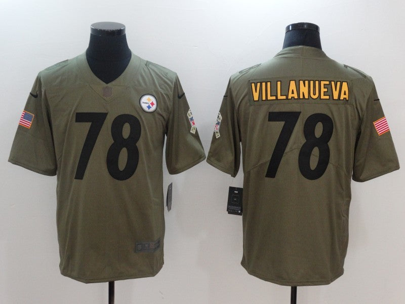 Men's Pittsburgh Steelers Alejandro Villanueva #78 Brown Player Game jersey