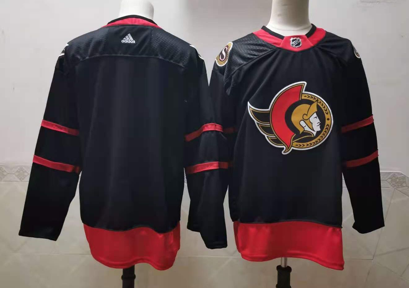 Men's Ottawa Senators Black Home Breakaway Player Blank jersey