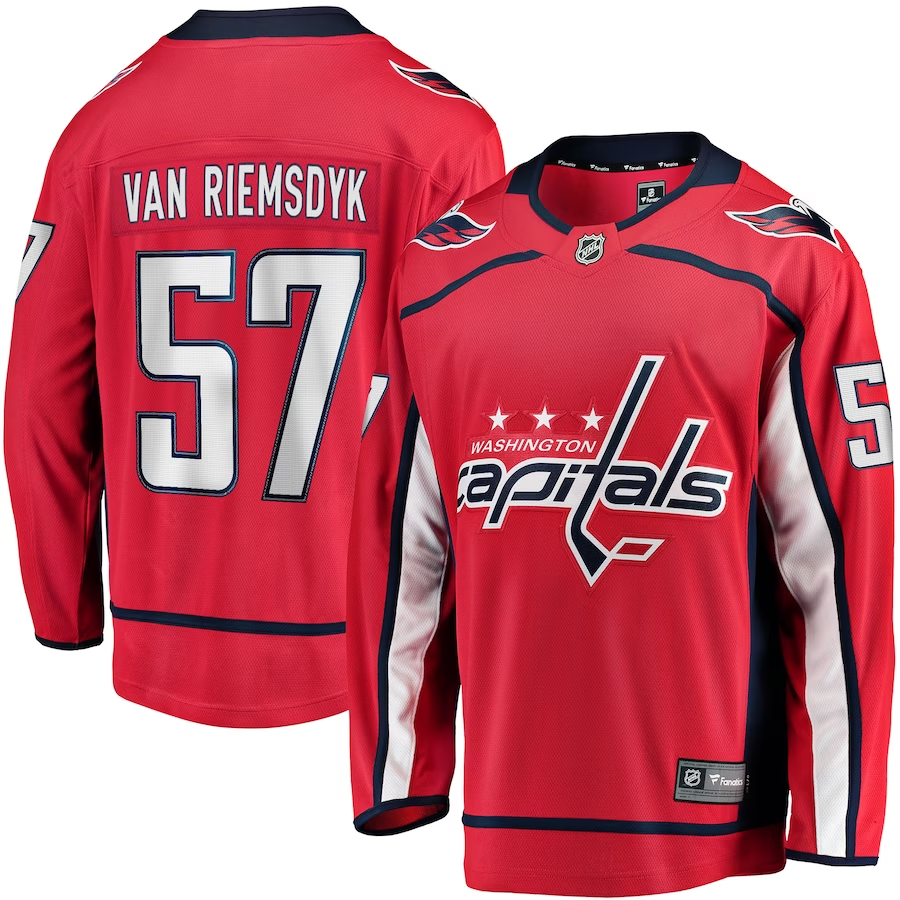 Men's Washington Capitals Trevor van Riemsdyk #57 Red Home Breakaway jersey