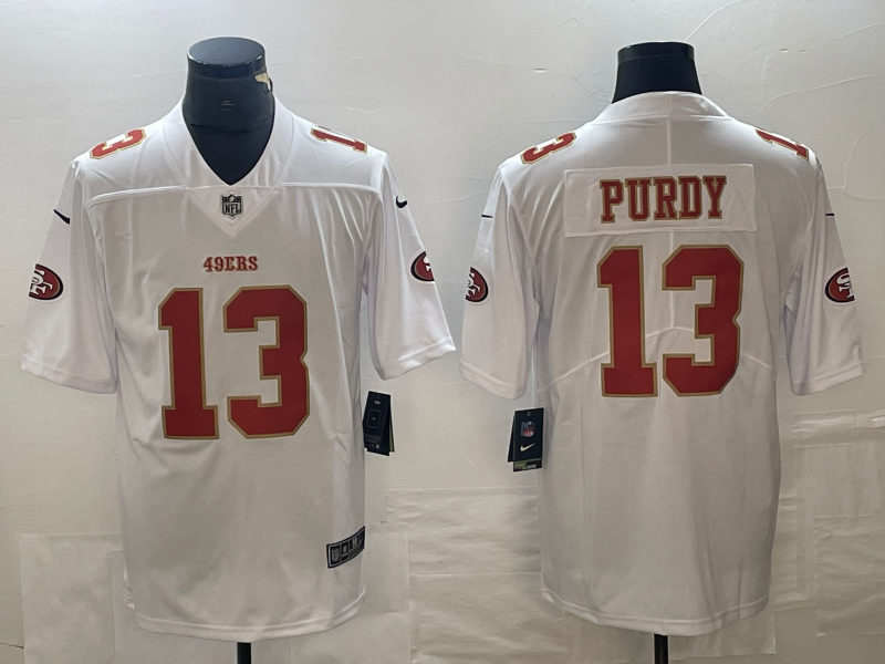 Men's San Francisco 49ers Brock Purdy #13 Tundra White Fashion Game jersey