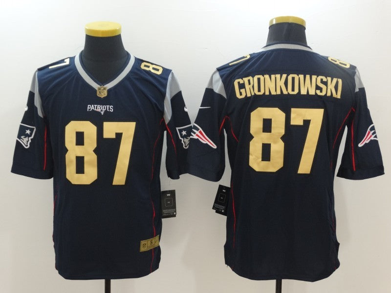 Men's New England Patriots Rob Gronkowski #87 Navy Alternate Game jersey