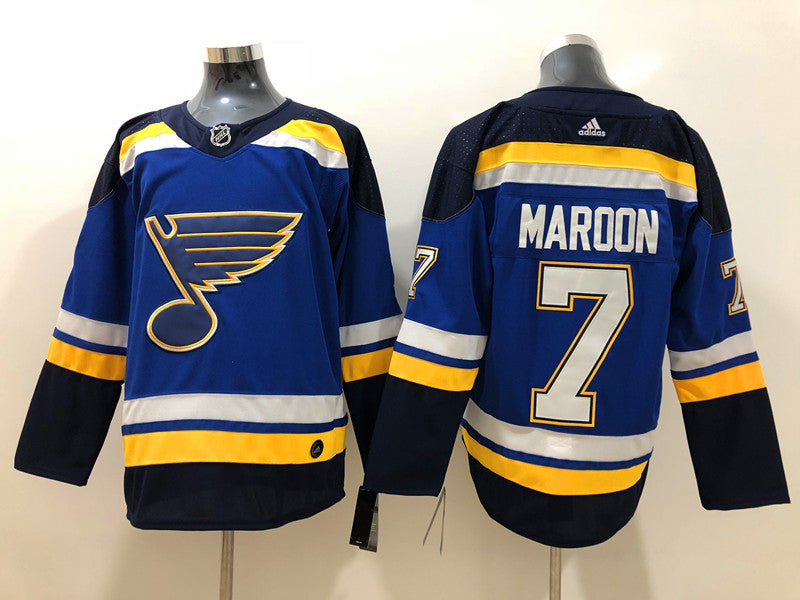 Men's St. Louis Blues Patrick Maroon #7 Blue Home Breakaway Player jersey