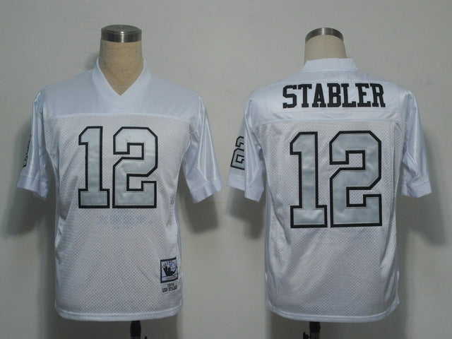 Men's Oakland Raiders Ken Stabler Mitchell & Ness White Legacy Replica Player jersey
