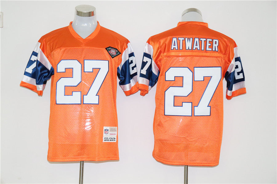 Men's Denver Broncos Steve Atwater Mitchell & Ness Orange Legacy Replica jersey