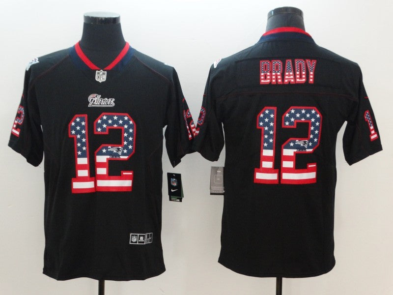 Men's New England Patriots #12 Tom Brady Black Alternate Game jersey
