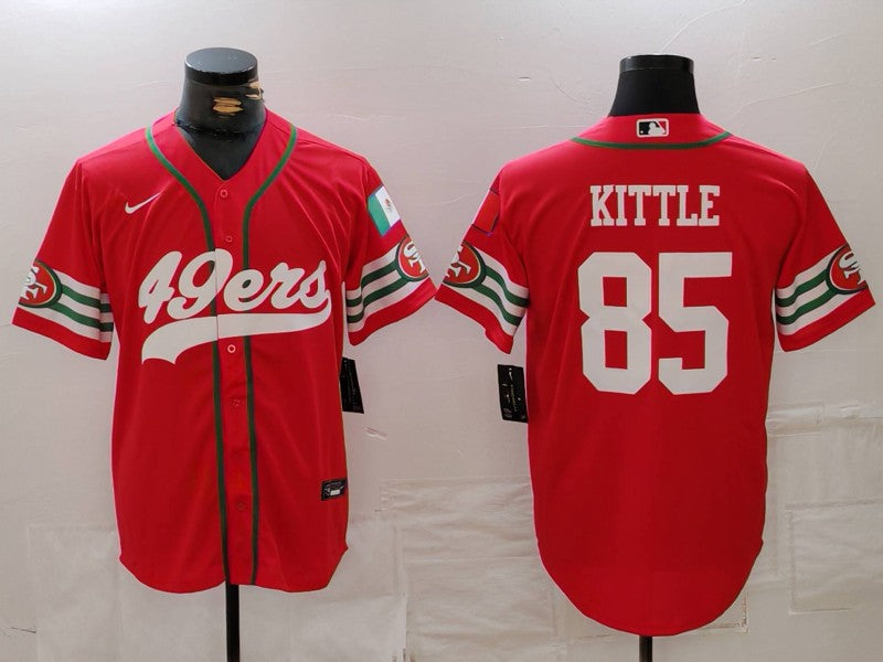 Men's San Francisco 49ers George Kittle #85 Scarlet Player Game jersey