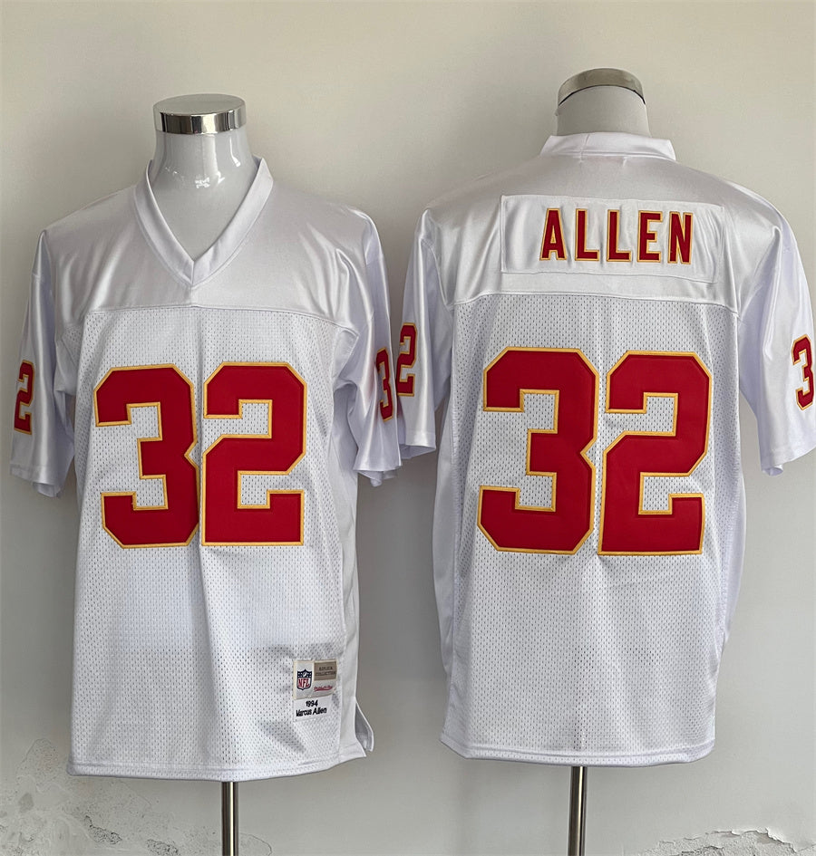 Men's Kansas City Chiefs Marcus Allen Mitchell & Ness White Legacy Replica jersey