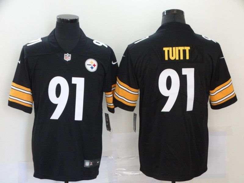 Men's Pittsburgh Steelers Stephon Tuitt #91 Black Game jersey