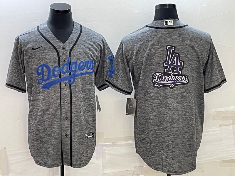 Men's Los Angeles Dodgers Gray Alternate Replica Player Name jersey